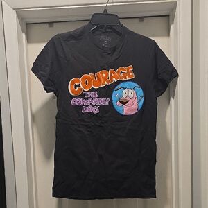 Courage the Cowardly Dog Kids Black Graphic Tee